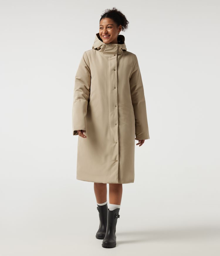 Hooded Long Sleeve Open Front Loneline Casual Down Jacket with Pockets Hooded Long Sleeve Open Front Loneline Casual Down Jacket with Pockets