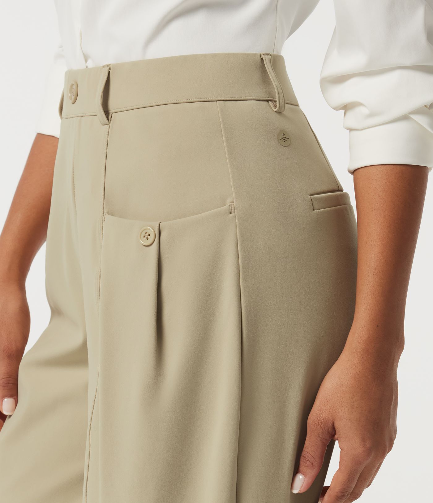 Halara DayStretch Mid Rise Wide Leg Work Pants with Pockets Halara DayStretch Mid Rise Wide Leg Work Pants with Pockets