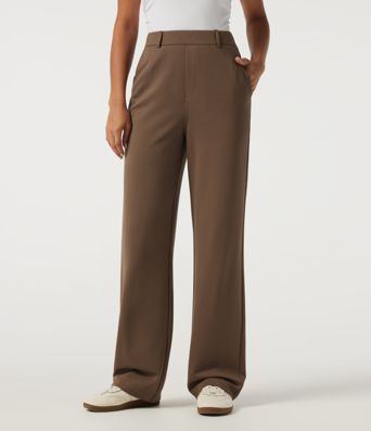Halara Flex™ High Waisted Straight Leg Work Pants with Pockets Halara Flex™ High Waisted Straight Leg Work Pants with Pockets