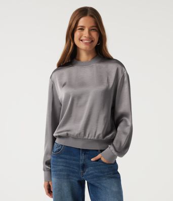 Round Neck Long Sleeve Casual Blouse