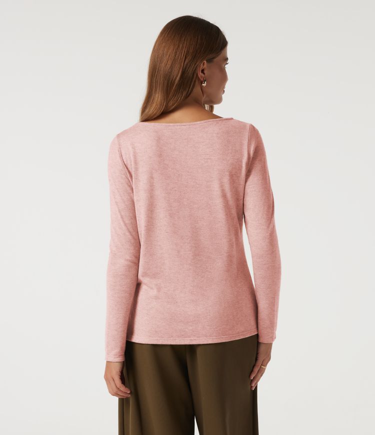 Boat Neck Long Sleeve Casual T-Shirt