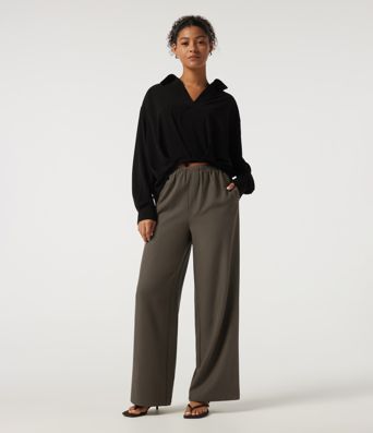 Mid Rise Straight Leg Work Pants with Pockets Mid Rise Straight Leg Work Pants with Pockets