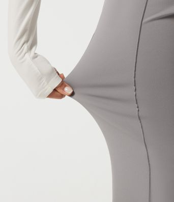 Halara Flex™ Pantalon de travail en crêpe, taille mi-haute, à plis nervurés et jambe évasée, avec poches