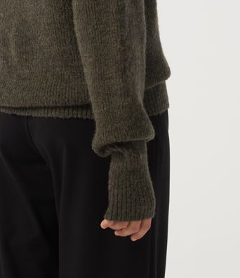 High Neck Bishop Long Sleeve Casual Sweater High Neck Bishop Long Sleeve Casual Sweater