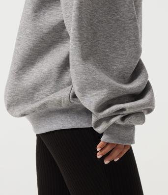 Sweat-shirt décontracté à épaules dénudées et manches longues chauve‑souris
