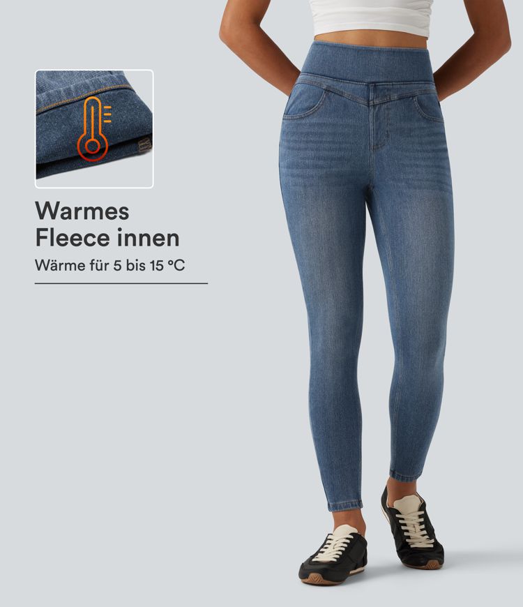  Blue Jasper Denim Halara Flex™ Denim Heat - Lässige Jeans mit hohem Bund und mehreren Taschen / 1