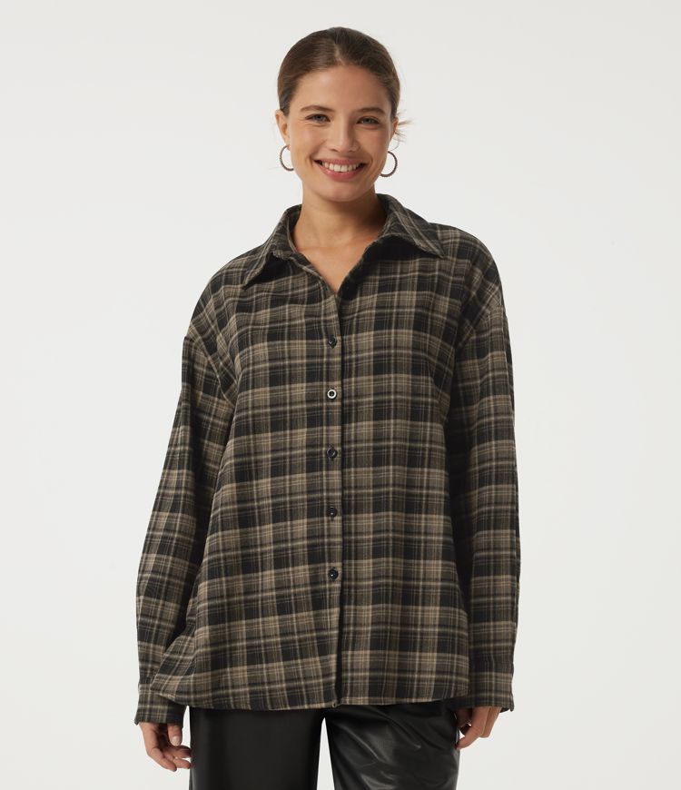 Long Sleeve Plaid Casual Shirt