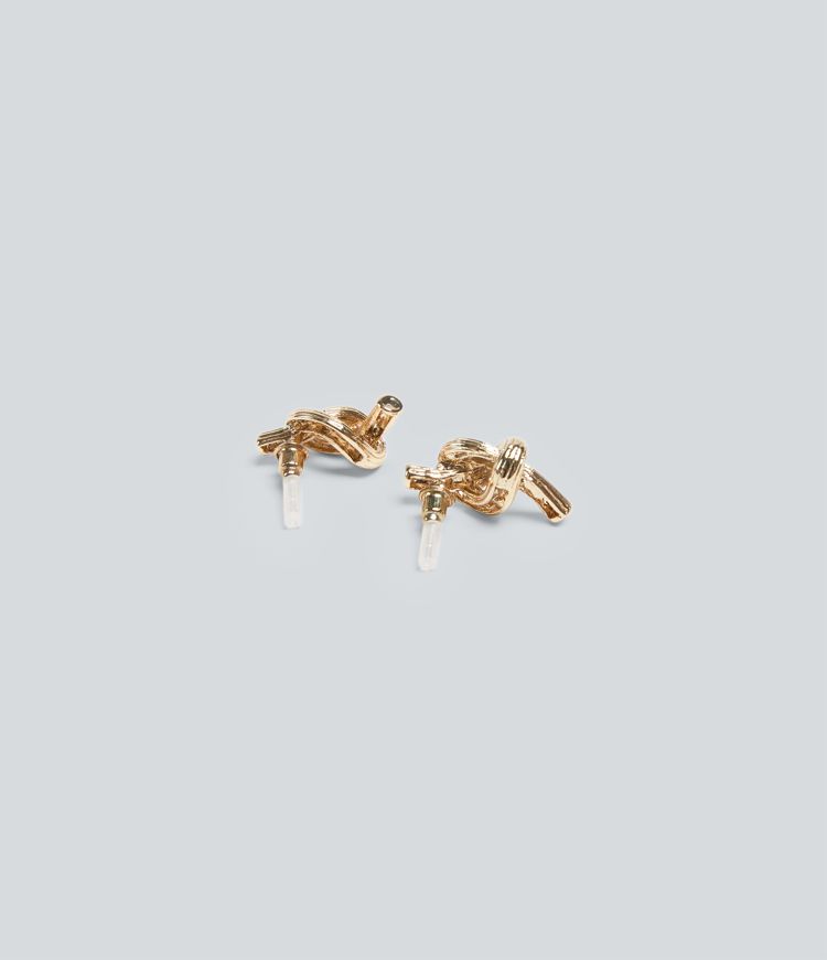 Gold Boucles d'oreilles à clous nœud / 2