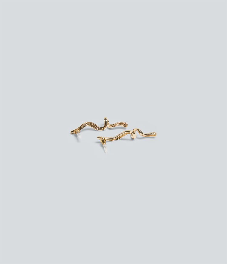 Gold Wave Earrings / 2