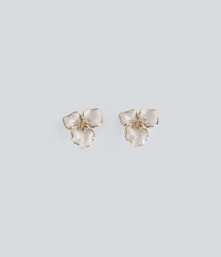 Flower Glazed Drop Earrings