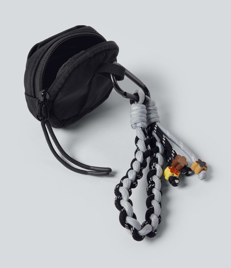 Black Mini Portable Storage Pouch with Hanger / 2