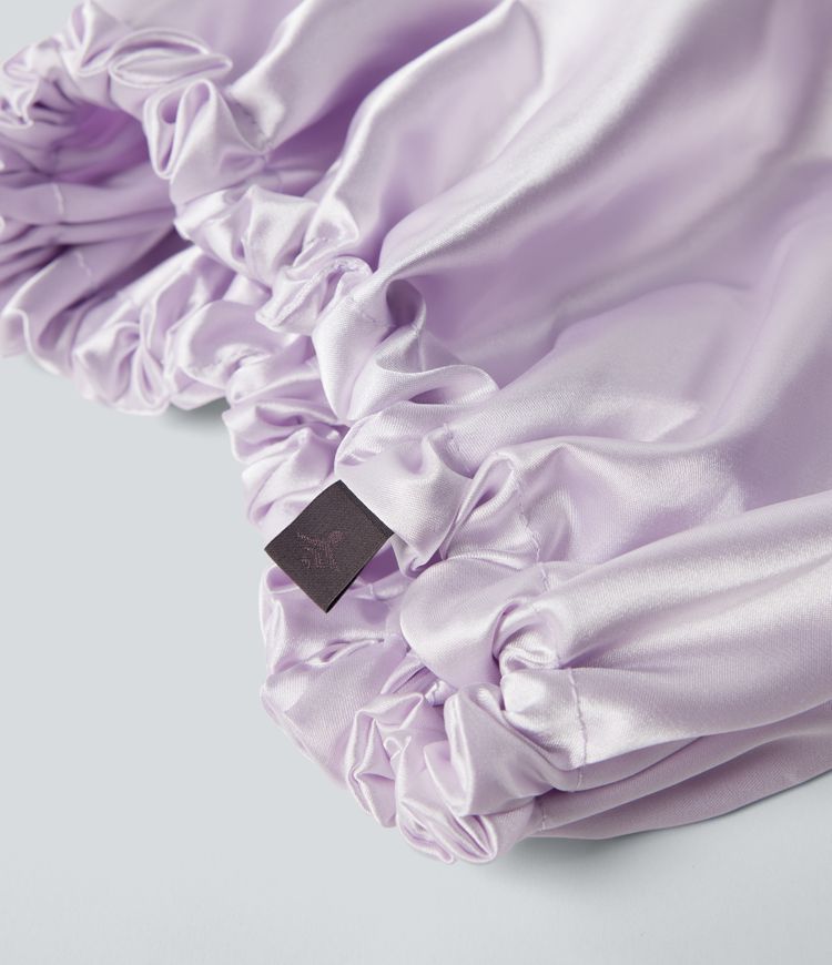 Orchid Petal Bonnet de nuit en satin élastique / 2