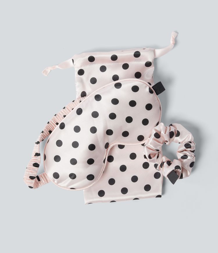 Polka Dot Sleeping Eye Mask & Scrunchie Set