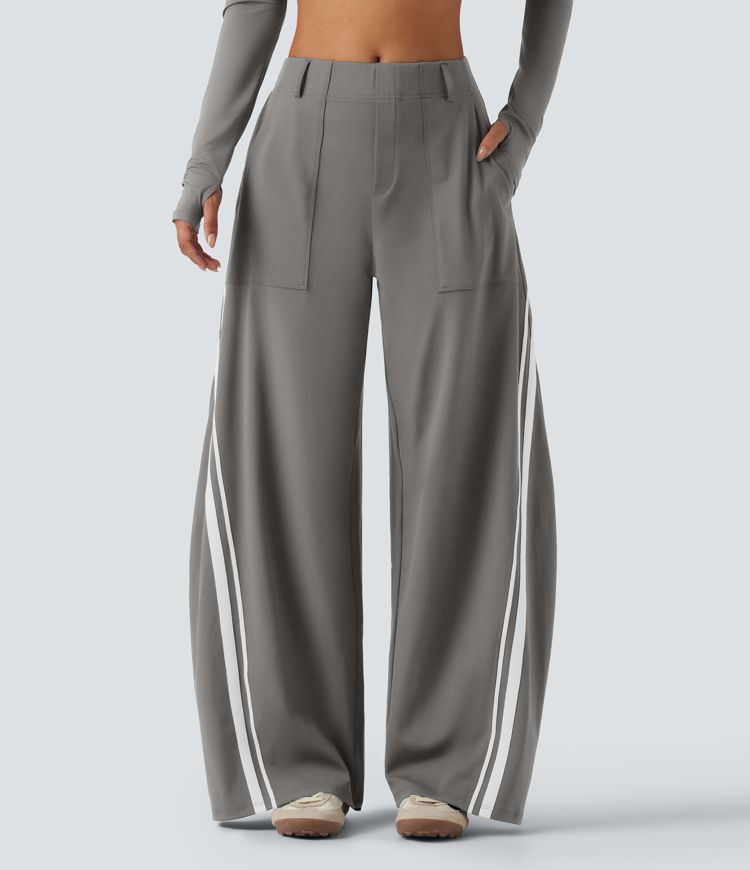 Halara DayStretch™ High Waisted Color Block Side Stripe Barrel Dance Pants with Pockets