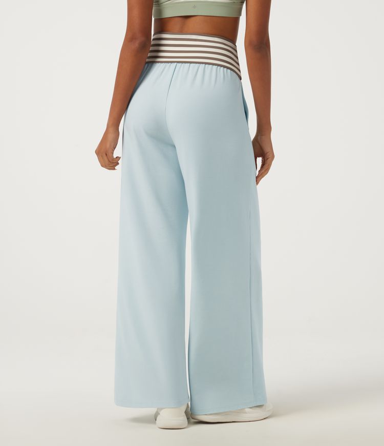 Daybreak Tide High Waisted Baggy Stripe Casual Sweatpants with Pockets / 2