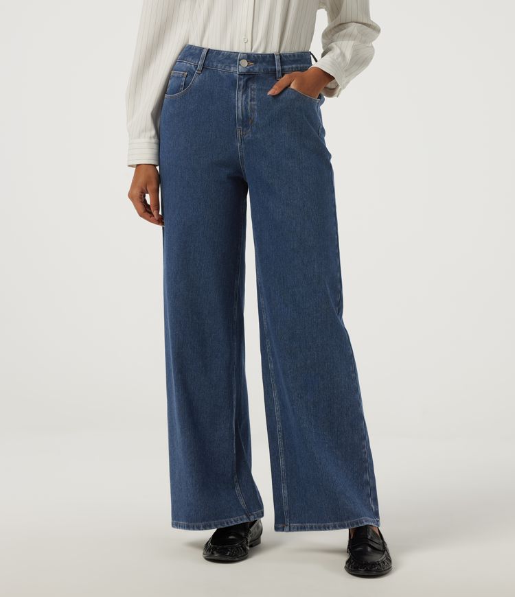 Jean large Halara Flex™ taille haute avec poches