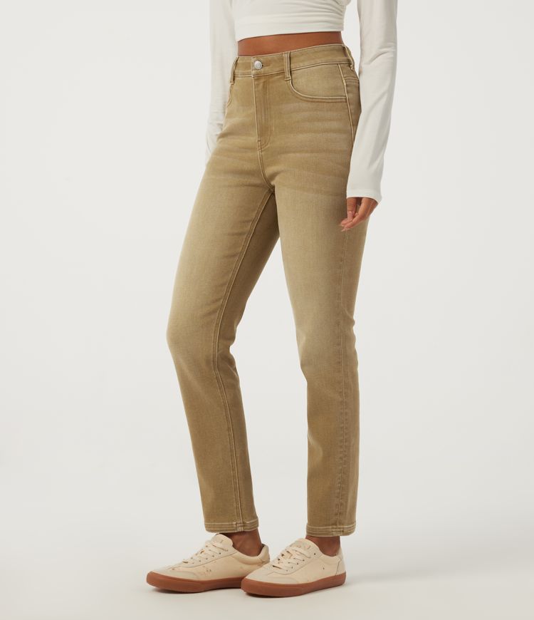 High Waisted Skinny Colorful Casual Jeans with Pockets