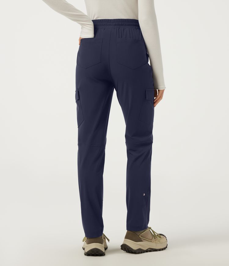 Peacoat Mid Rise Drawstring Quick Dry InstantCool Hiking Pants with Pockets / 2