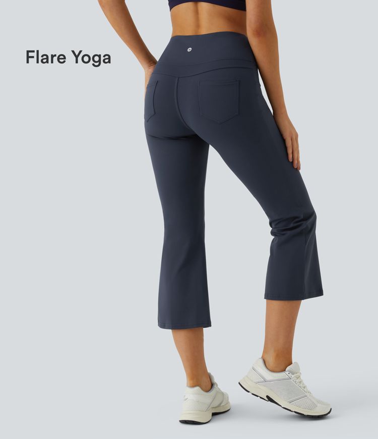 DayStretch High Waisted Pocket Capri Flare Yoga Leggings