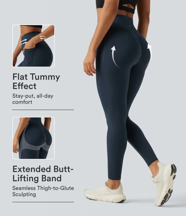 Halara UltraSculpt™ High Waisted Scrunch Butt Lifting 2.0 Tummy Control Shaping Training Leggings with Pockets