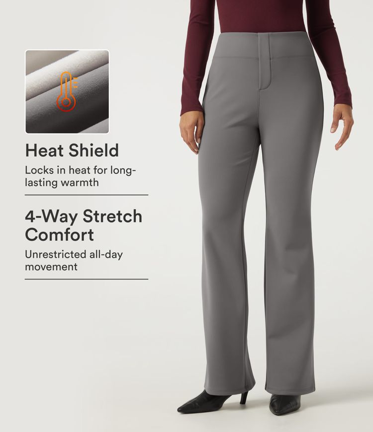 Silent Storm High Waisted Flare Work Trousers with Pockets / 1