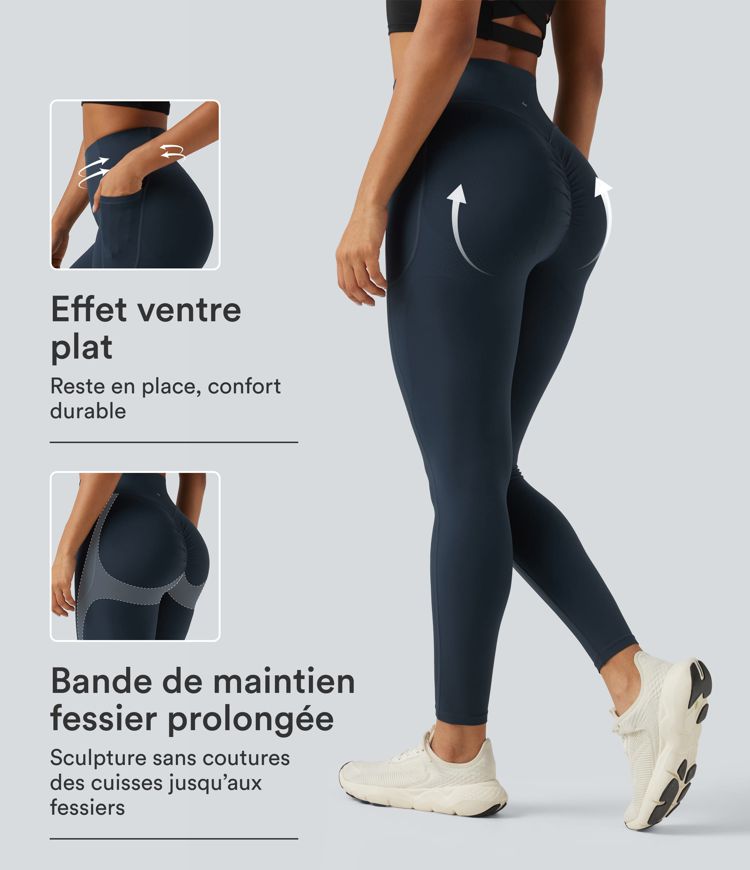 Legging de training sculptant Halara UltraSculpt™ taille haute gainant avec effet push-up fessier 2.0 et poches