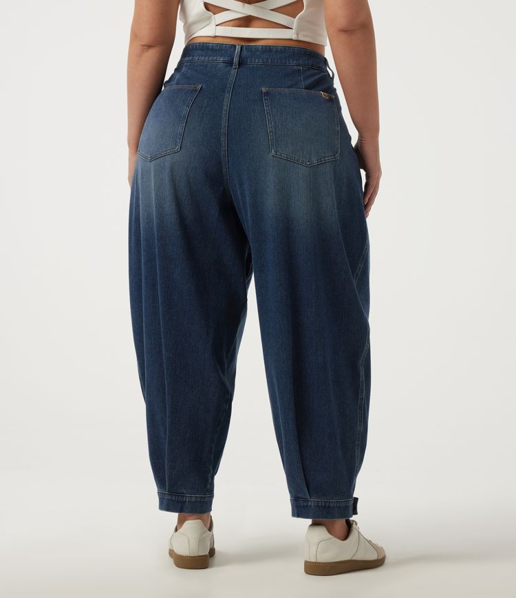 Pageant Blue Denim Jean grande taille Halara Flex™ en coton taille mi-haute avec poches / 2