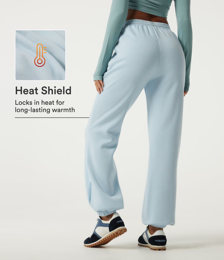 Mid Rise Drawstring Fleece Casual Cotton Joggers with Pockets