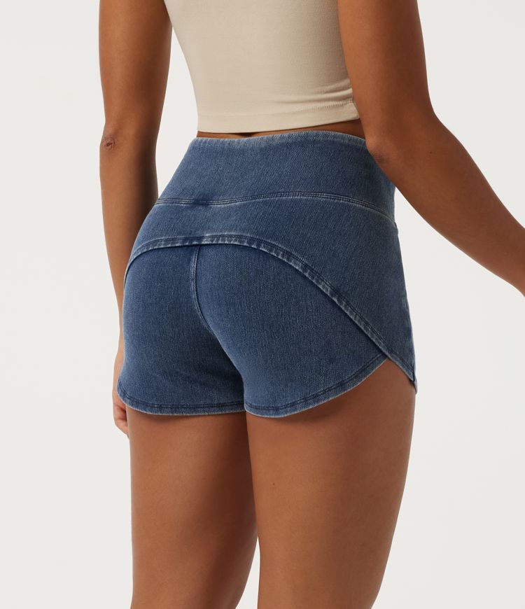 Halara Flex™ Low Rise Tummy Control Skinny Denim Casual Shorts 3" with Pockets