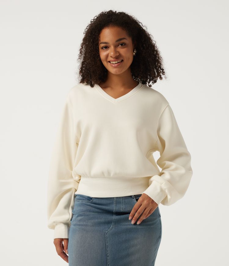 V Neck Long Sleeve Yoga Sweatshirt