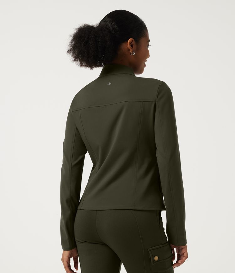 Forest Night Halara DayStretch Stand Collar Long Sleeve Workout Jacket with Pockets / 2