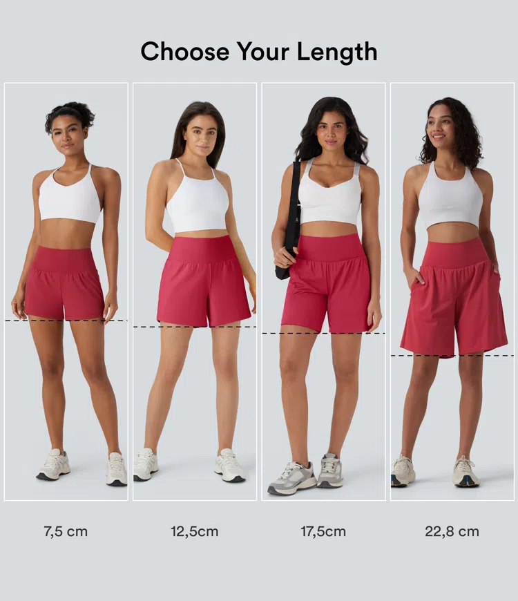 Winterberry SoftlyZero™ Airy Super High Waisted 2-in-1 InstantCool Yoga Running Shorts with Pockets / 2