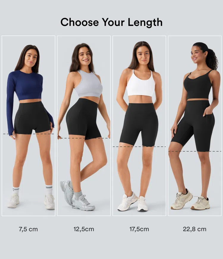 Black Halara UltraSculpt™ High Waisted Scrunch Butt Lifting Tummy Control Side Pocket Shaping Workout Biker Shorts 7'' / 2