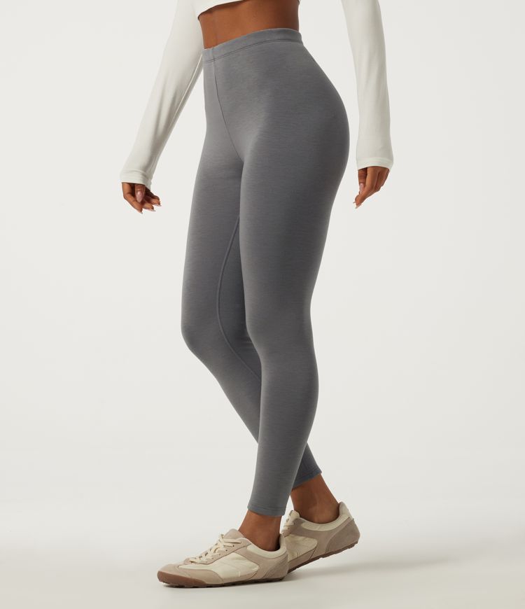High Waisted Fleece Skinny Casual Leggings
