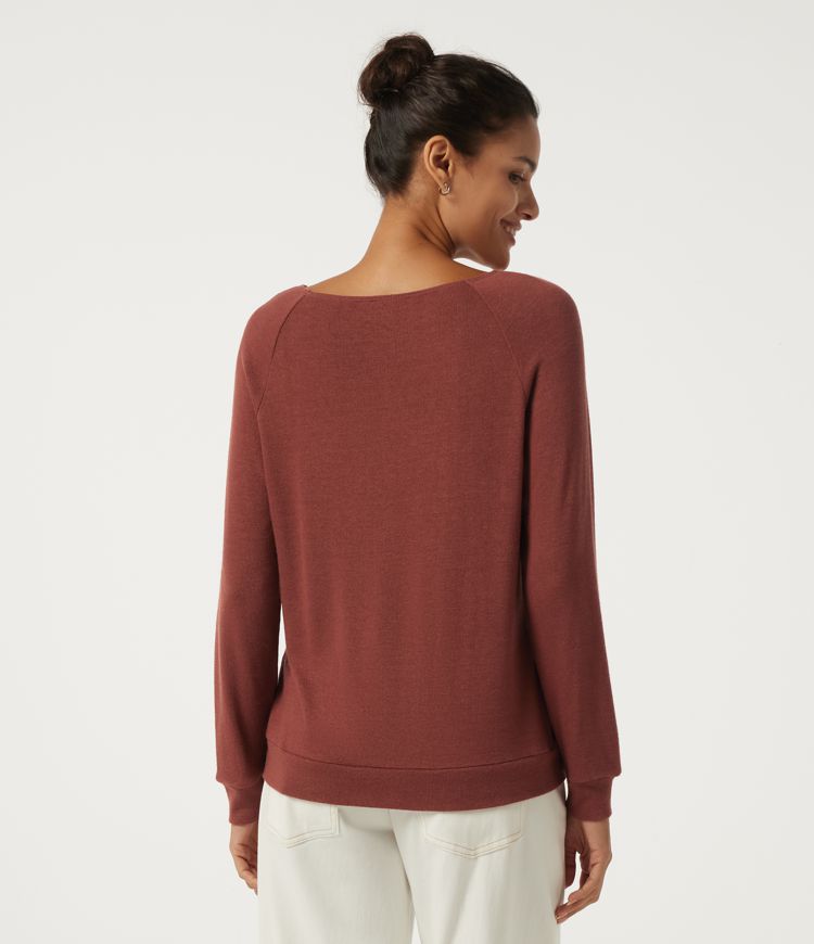 Currant Boat Neck Long Sleeve Casual Top / 2