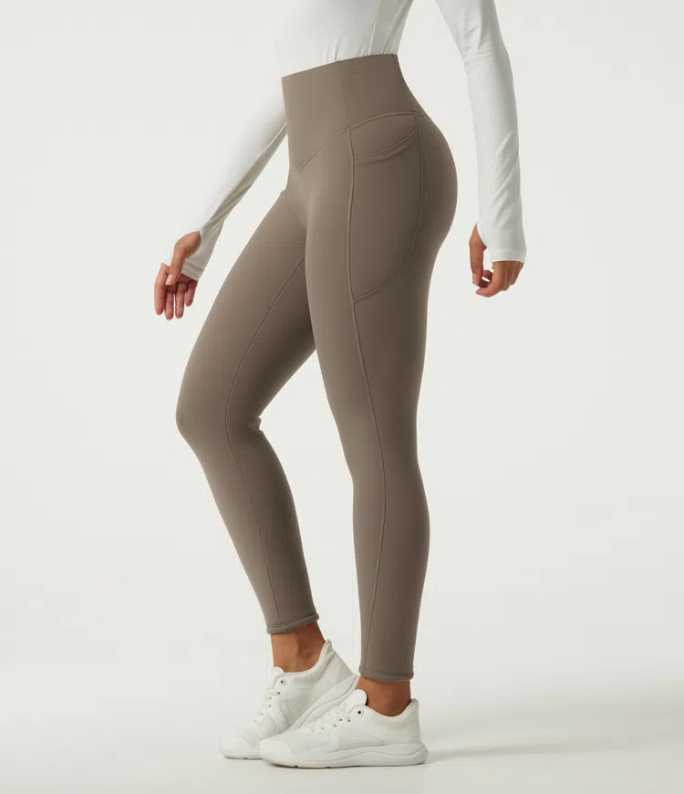 Halara UltraSculpt™ Heat High Waisted Tummy Control Fleece Yoga Leggings with Pockets