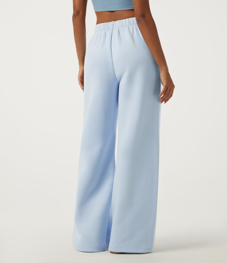 Lyncove High Waisted Drawstring Baggy Embroidery Bow Casual Cotton Sweatpants with Pockets / 2