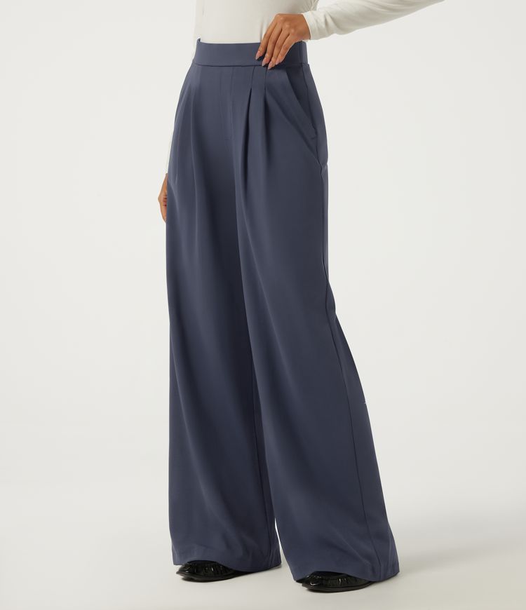 High Waisted Wide Leg Yoga Pants with Pockets