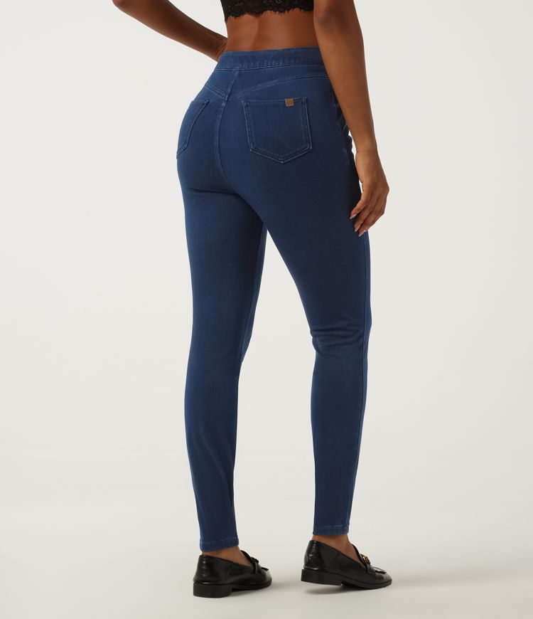 Pageant Blue Denim Halara Flex™ - Lässige Jeans aus Baumwolle mit hohem Bund und mehreren Taschen / 2