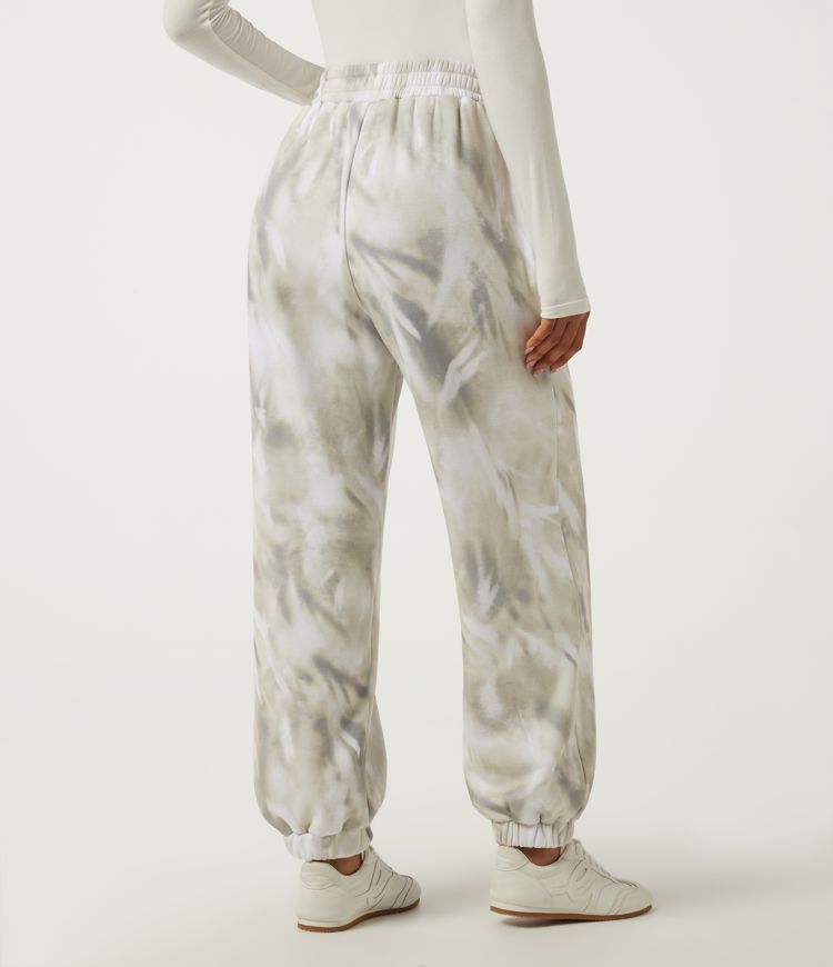 Misty Marble Pantalon de survêtement décontracté taille haute avec poches / 2