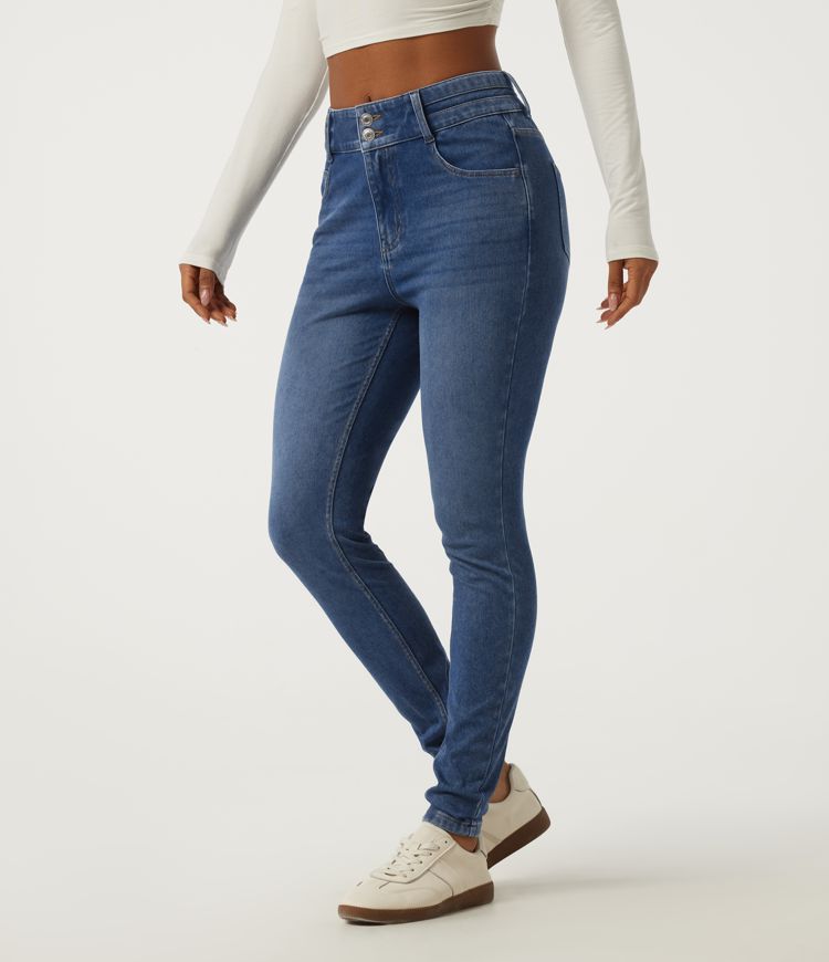Halara Flex™ Mid Rise Skinny Casual Jeans with Pockets