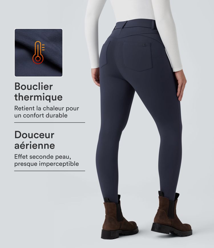 Legging thermique SoftlyZero™ Plush 7/8 taille haute avec poches