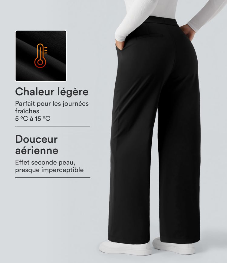 Pantalon de travail thermique doux taille haute à coupe droite avec poches SoftlyZero™
