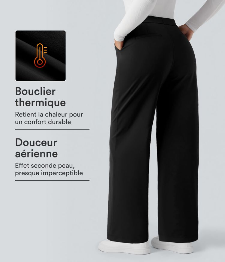 Pantalon de travail thermique doux taille haute à coupe droite avec poches SoftlyZero™