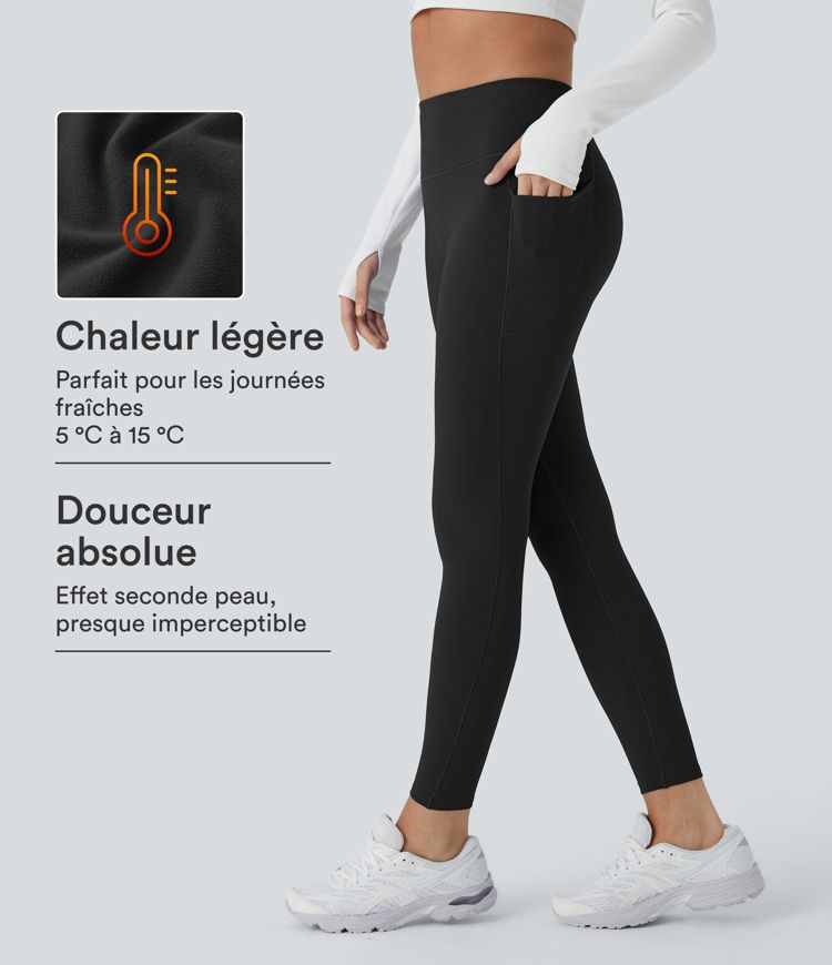 Legging thermique 7/8 Softlyzero™ taille haute coupe ajustée avec poches latérales