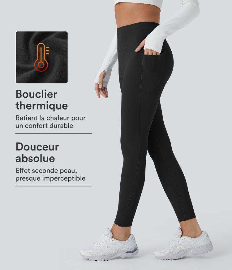 Legging thermique 7/8 Softlyzero™ taille haute coupe ajustée avec poches latérales