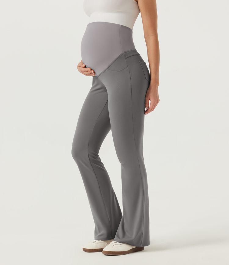 Halara DayStretch™ Maternity High Waisted Flare Yoga Pants with Pockets