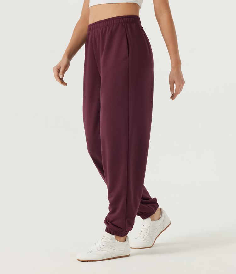 Mid Rise Drawstring Casual Sweatpants with Pockets