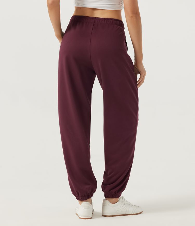 Zinfandel Mid Rise Drawstring Casual Sweatpants with Pockets / 2