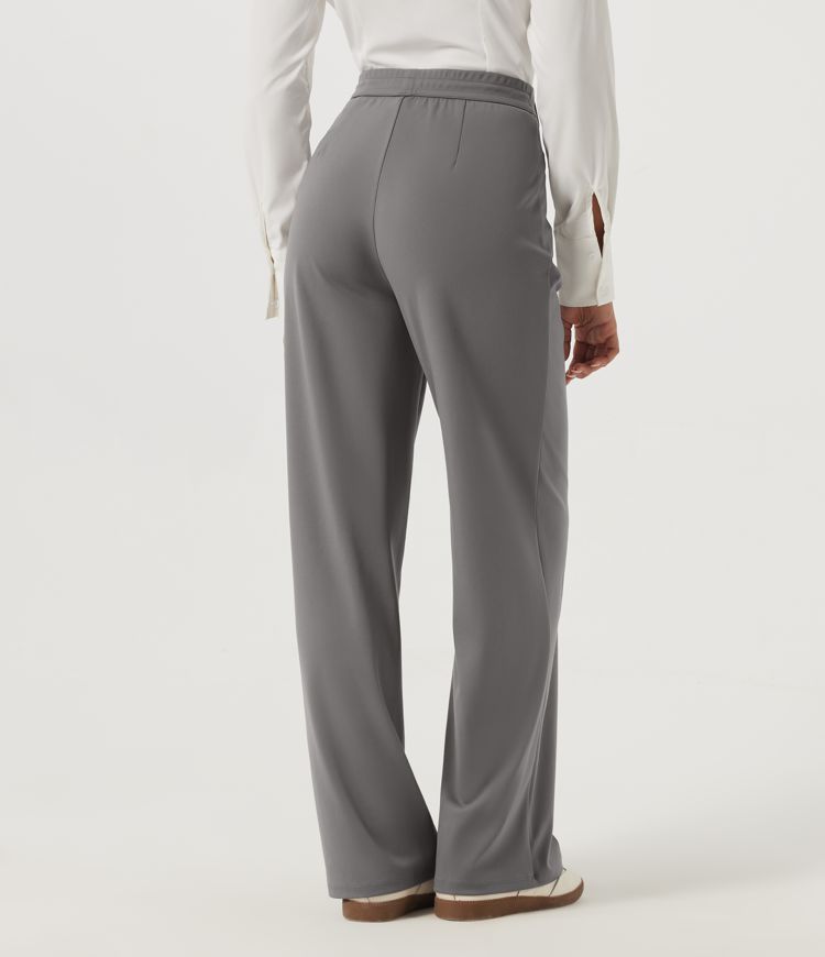 Silent Storm Halara DayStretch™ High Waisted Wrinkle Recovery Straight Leg Work Pants with Pockets / 2